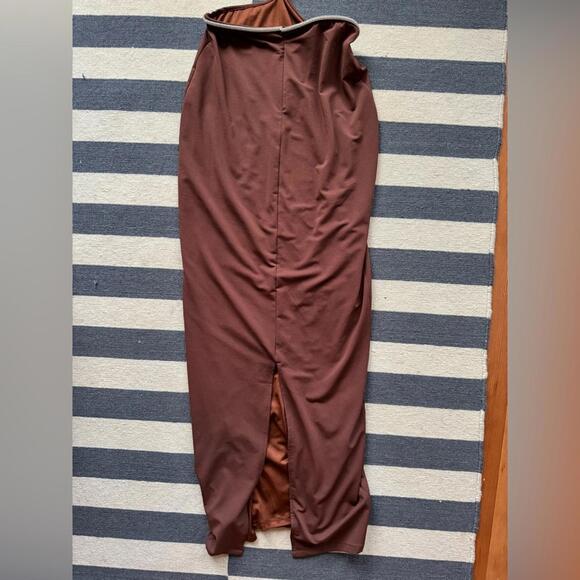 Meshki Nicha Diamante Cut Out Maxi Dress - Chocolate - Picture 7 of 8